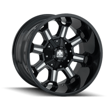 Mayhem 8105 Combat 17x9 / 5x114.3 BP / - 12mm Offset / 87mm Hub Black w/ Milled Spokes Wheel - JDMuscleSPK517479