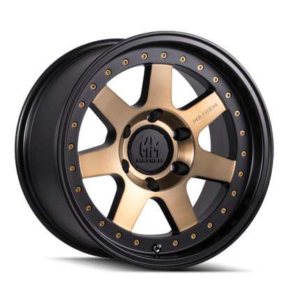 Mayhem 8300 Prodigy 17x9 / 5x114.3 BP / - 6mm Offset / 72.6mm Hub Matte Black w/ Bronze Tint Wheel - JDMuscleSPK517926