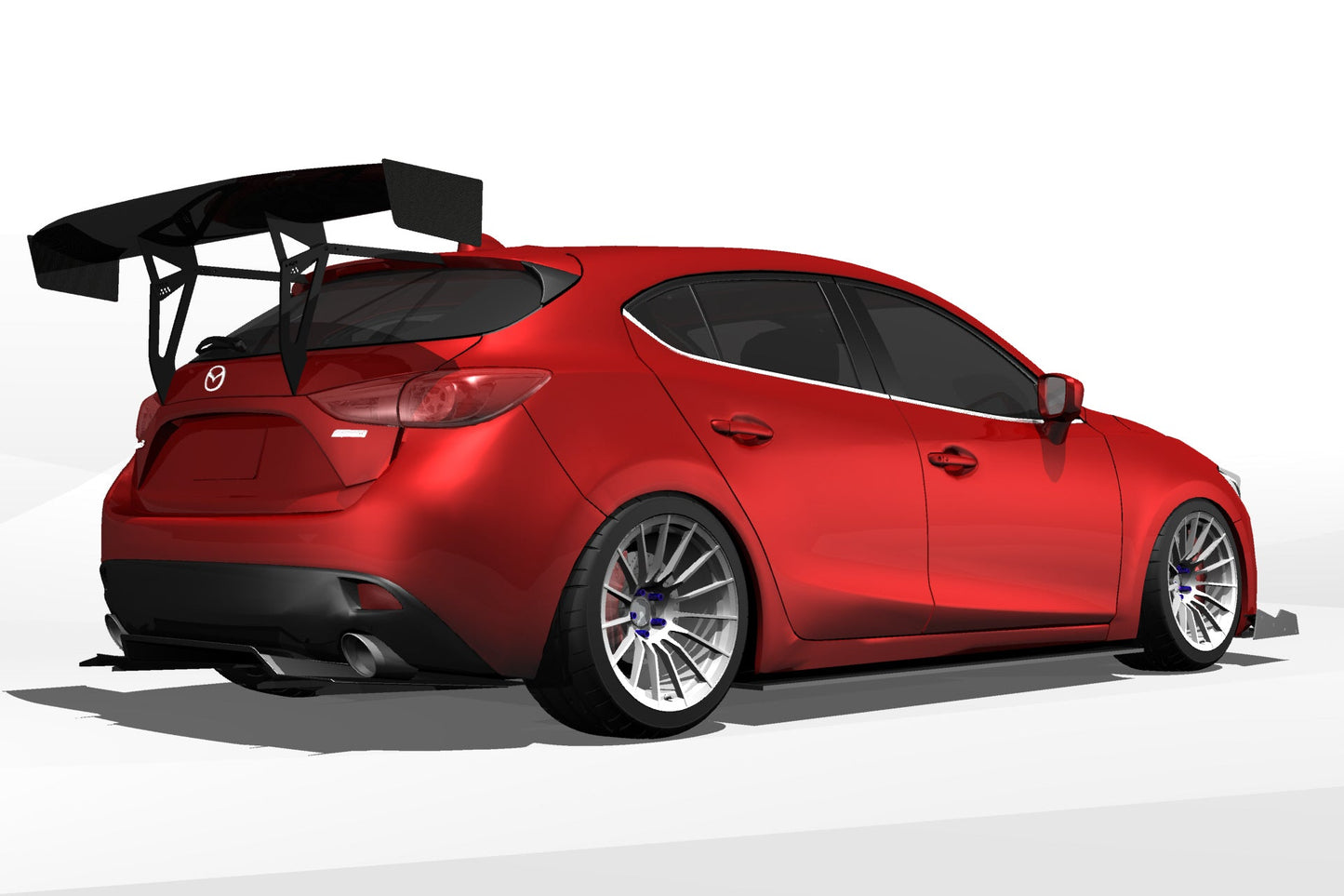 Epsilon+ [14-18 Mazda3 Gen3 Hatchback BM/BN] Diffuser V1+