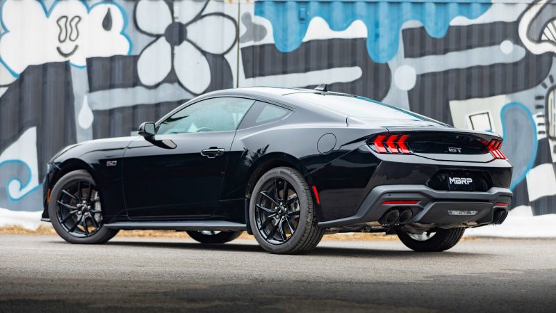 MBRP [15 - 24 Ford Mustang] T304 SS 4in OD / 6.5in Length Quad Tip Cover Kit - Black Tip | T5198BLK - JDMuscleExhaust Tips and SilencersmbrpT5198BLK