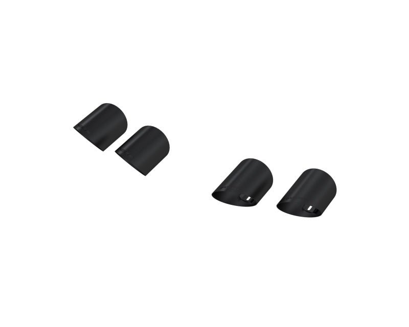 MBRP [15 - 24 Ford Mustang] T304 SS 4in OD / 6.5in Length Quad Tip Cover Kit - Black Tip | T5198BLK - JDMuscleExhaust Tips and SilencersmbrpT5198BLK