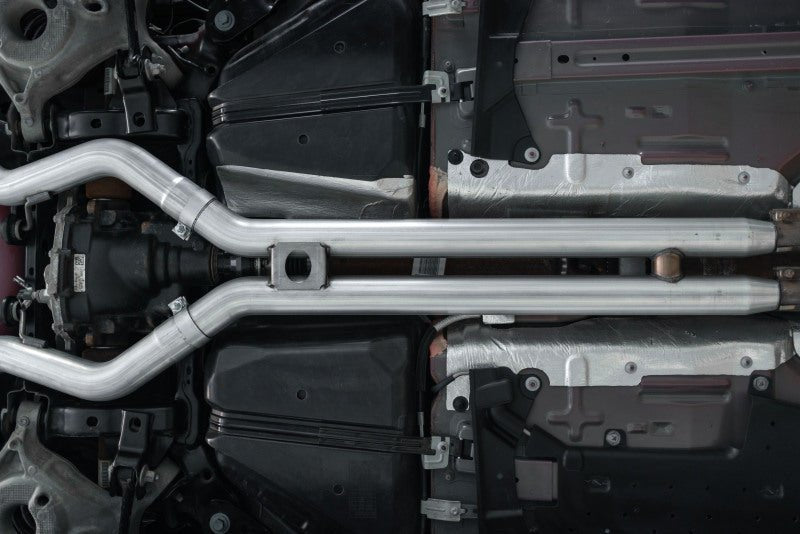 MBRP [18 - 22 Mustang GT 5L] T304 SS 3in Cat - Back Dual Rear w/4in Quad Carbon Fiber Tips - Race | S72073CF - JDMuscleExhaust Tips and SilencersmbrpS72073CF