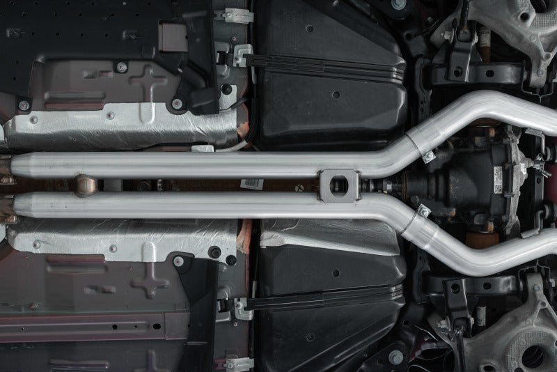 MBRP [18 - 22 Mustang GT 5L] T304 SS 3in Cat - Back Dual Rear w/4in Quad Carbon Fiber Tips - Street | S72053CF - JDMuscleExhaust Tips and SilencersmbrpS72053CF