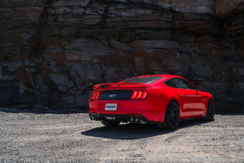 MBRP [18 - 22 Mustang GT 5L] T304 SS 3in Cat - Back Dual Rear w/4in Quad Carbon Fiber Tips - Street | S72053CF - JDMuscleExhaust Tips and SilencersmbrpS72053CF