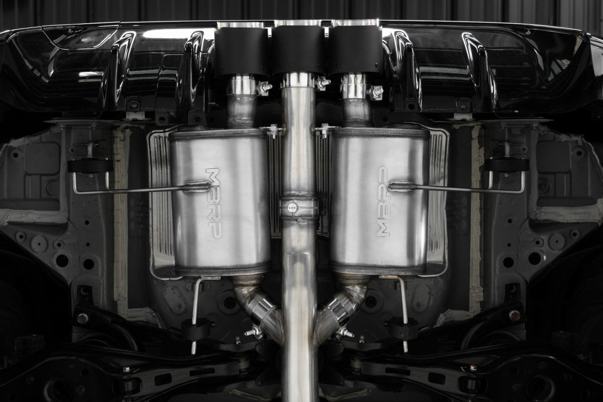 MBRP 2023+ Civic Type - R FL5 Triple Center Exhaust w/ Carbon Tips | MBRS49023CF - JDMuscleCat Back Exhaust SystemMBRS49023CF