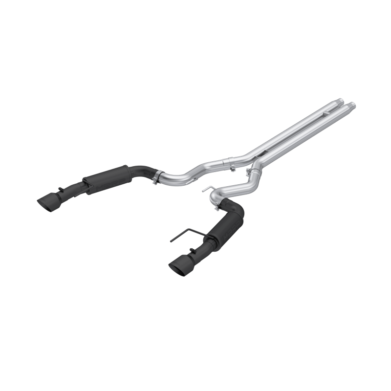 MBRP [2024 Mustang GT S650, 5.0] 3in Cat - Back Dual Split Black - Coated Aluminized Steel | S7253BLK - JDMuscleCat Back Exhaust SystemmbrpS7253BLK