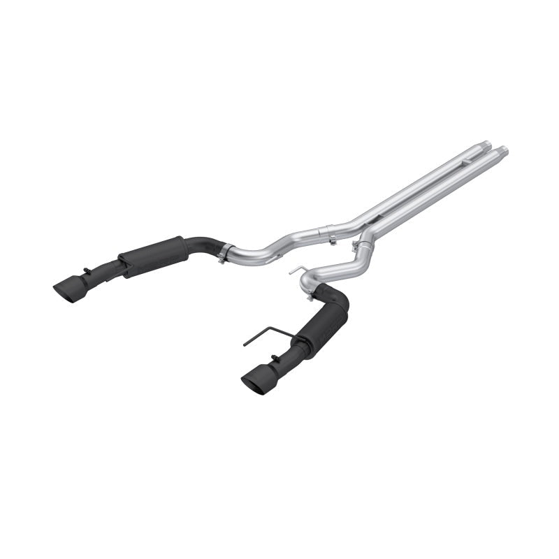 MBRP [2024 Mustang GT S650, 5.0] 3in Cat - Back Dual Split Black - Coated Aluminized Steel | S7253BLK - JDMuscleCat Back Exhaust SystemmbrpS7253BLK