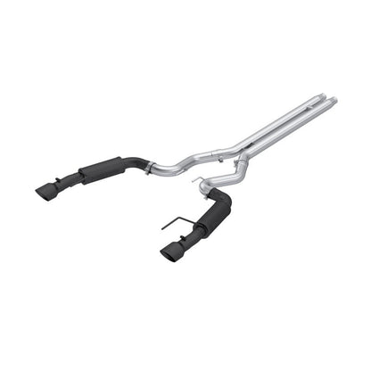 MBRP [2024 Mustang GT S650, 5.0] 3in Cat - Back Dual Split Black - Coated Aluminized Steel | S7253BLK - JDMuscleCat Back Exhaust SystemmbrpS7253BLK