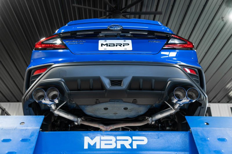 MBRP [22 - 26 WRX] 2.5in Dual Split Rear Exit w/ Quad BE Tips - T304 | S48103BE - JDMuscleAxle Back ExhaustsmbrpS48103BE