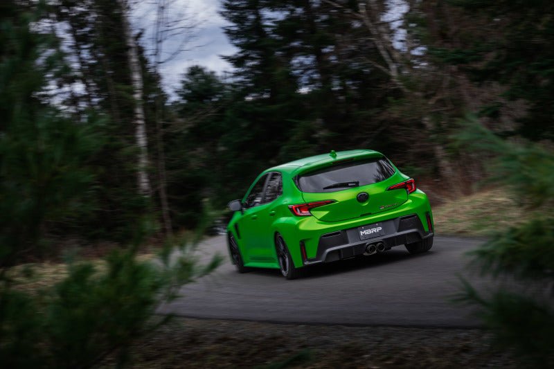 MBRP [23 - 25 Toyota Corolla GR 1.6L] T304 SS 3in Cat - Back Dual Center Rear w/ Carbon Fiber Tips | S43033CF - JDMuscleCat Back Exhaust SystemmbrpS43033CF