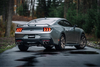 MBRP [24 - 25 Mustang 5.0L T304] SS 3in Cat - Back Exhaust w/ Quad Carbon Fiber Tips | Valve Delete - JDMuscleCat Back Exhaust SystemmbrpS72823CF