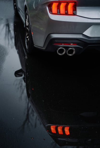 MBRP [24 - 25 Mustang 5.0L T304] SS 3in Cat - Back Exhaust w/ Quad Carbon Fiber Tips | Valve Delete - JDMuscleCat Back Exhaust SystemmbrpS72823CF