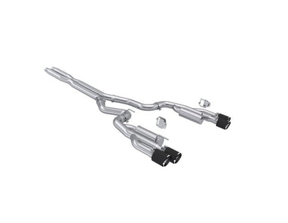 MBRP [24 - 25 Mustang 5.0L T304] SS 3in Cat - Back Exhaust w/ Quad Carbon Fiber Tips | Valve Delete - JDMuscleCat Back Exhaust SystemmbrpS72823CF