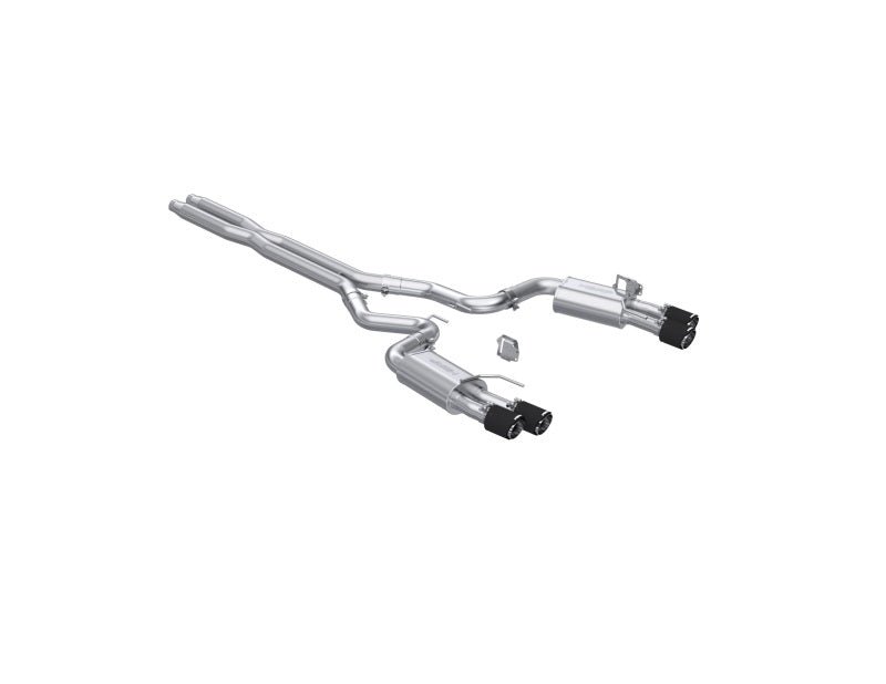MBRP [24 - 25 Mustang GT] Armor Pro 3in Steet Profile Catback Exhaust - Carbon Fiber Tips | S72803CF - JDMuscleCat Back Exhaust SystemmbrpS72803CF