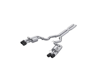 MBRP [24 - 25 Mustang GT S650] 3in Cat - Back Quad Tip - 4in Carbon Fiber Tips - JDMuscleCat Back Exhaust SystemmbrpS72553CF