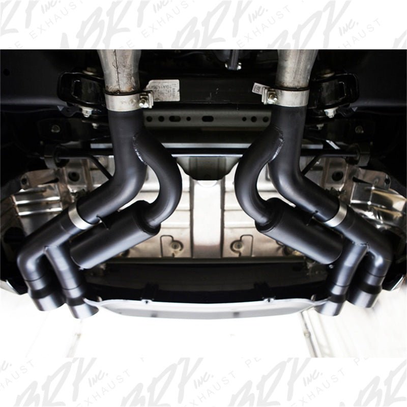 MBRP Armor BLK Series 2.5 - Inch Black Coated Non - Active Dual Axle Back Exhaust System for Ford Mustang (2018 - 2022) | mbrpS7211BLK - JDMuscleSPK145850