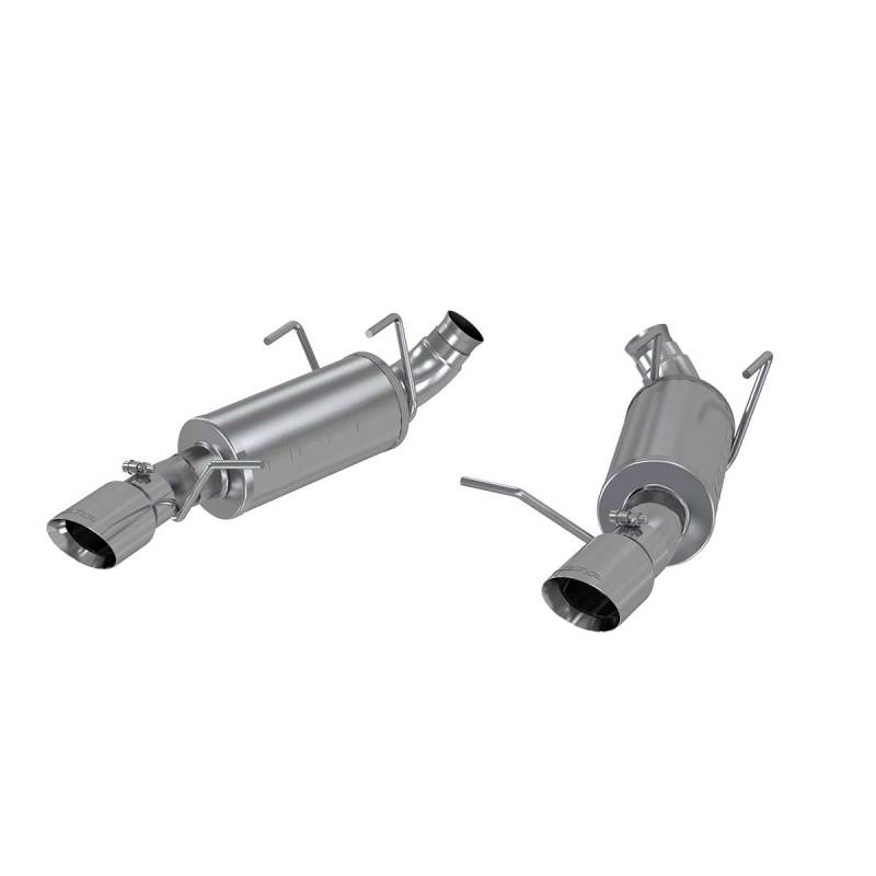 MBRP Armor Lite Series 3 - inch Dual Muffler Axle Back Exhaust System for Ford Mustang (2011 - 2014) - Split Rear Exit with 4 - inch Tips | mbrps7227AL - JDMuscleSPK349499