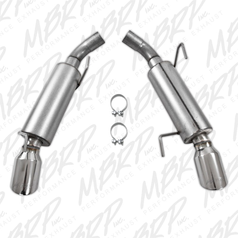 MBRP Armor Lite Series Dual Mufflers Axle Back Exhaust System for 2005 - 2010 Ford Mustang GT & Shelby GT500 | mbrpS7200AL - JDMuscleSPK278993