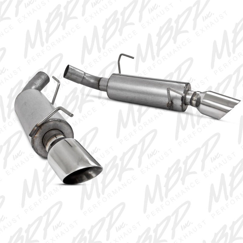 MBRP Armor Lite Series Dual Mufflers Axle Back Exhaust System for 2005 - 2010 Ford Mustang GT & Shelby GT500 | mbrpS7200AL - JDMuscleSPK278993
