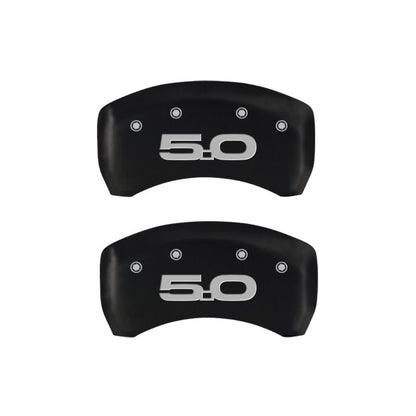 MGP 4 Caliper Covers Engraved Front 2015/Mustang Engraved Rear 2015/50 Red finish silver ch - JDMuscleShop the look 2mgp10201SM52RD