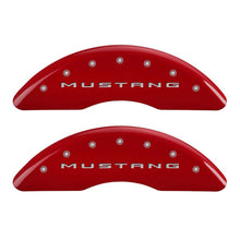 MGP 4 Caliper Covers Engraved Front 2015/Mustang Engraved Rear 2015/Bar & Pony Red/Silve 19in. Min - JDMuscleShop the look 2mgp10204SMB2RD