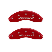 MGP 4 Caliper Covers Engraved Front Accord Engraved Rear Accord Red finish silver ch - JDMuscleSPKmgp20207SACCRD