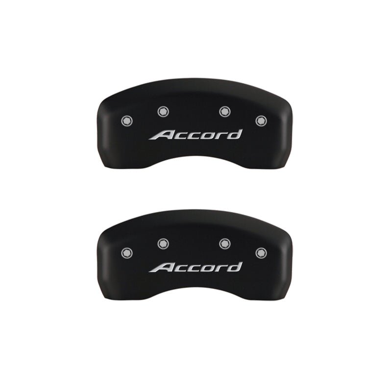 MGP 4 Caliper Covers Engraved Front Accord Engraved Rear Accord Red finish silver ch - JDMuscleSPKmgp20207SACCRD
