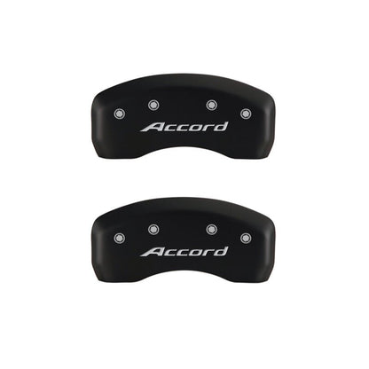 MGP 4 Caliper Covers Engraved Front Accord Engraved Rear Accord Red finish silver ch - JDMuscleSPKmgp20207SACCRD
