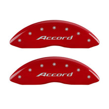 MGP 4 Caliper Covers Engraved Front Accord Engraved Rear Accord Red finish silver ch - JDMuscleSPKmgp20219SACCRD