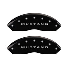 MGP 4 Caliper Covers Engraved Front Mustang Engraved Rear S197/GT Black finish silver ch - JDMuscleShop the look 2mgp10197SMG2BK
