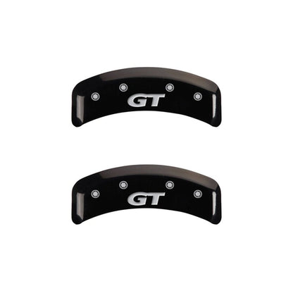 MGP 4 Caliper Covers Engraved Front Mustang Engraved Rear SN95/GT Black finish silver ch - JDMuscleShop the look 2mgp10095SMG1BK