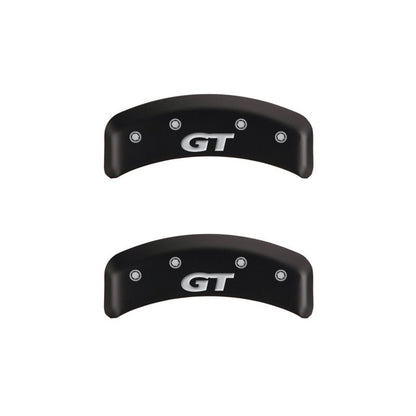 MGP 4 Caliper Covers Engraved Front Mustang Engraved Rear SN95/GT Red finish silver ch - JDMuscleShop the look 2mgp10095SMG1RD