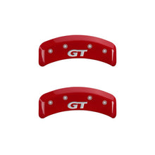 MGP 4 Caliper Covers Engraved Front Mustang Engraved Rear SN95/GT Red finish silver ch - JDMuscleShop the look 2mgp10095SMG1RD