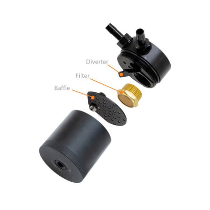 Mishimoto 2015+ Ford Mustang EcoBoost Baffled Oil Catch Can Kit - Black | misMMBCC - MUS4 - 15PBE - JDMuscleSPK182493