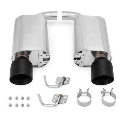 Mishimoto 2015+ Ford Mustang GT Street Axleback Exhaust w/ BlackTips - JDMuscleShop the look 2misMMEXH-MUS8-15ASBK