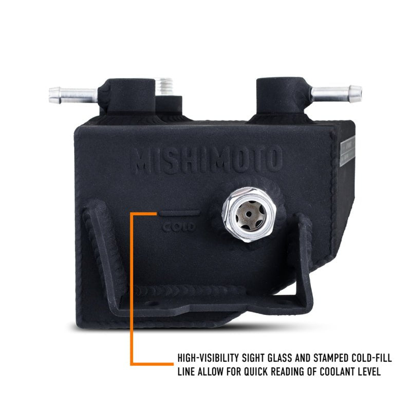 Mishimoto 2024+ Ford Mustang V8/2.3L EcoBoost Expansion Tank - Black - JDMuscleShop the look 2misMMRT-MUS-24MWBK