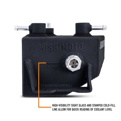 Mishimoto 2024+ Ford Mustang V8/2.3L EcoBoost Expansion Tank - Black - JDMuscleShop the look 2misMMRT-MUS-24MWBK