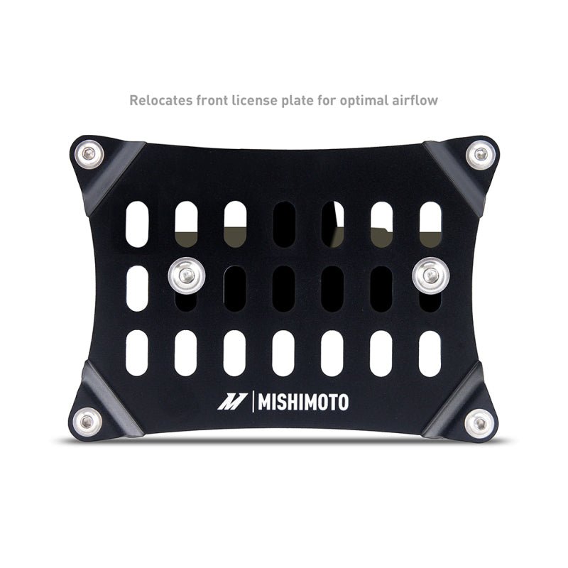 Mishimoto 21+ Ford Mustang Mach - E License Plate Relocation Kit - Adjustable Steel Bracket with Micro - Wrinkle Black Finish | misMMLP - MME - 21 - JDMuscleSPK774205