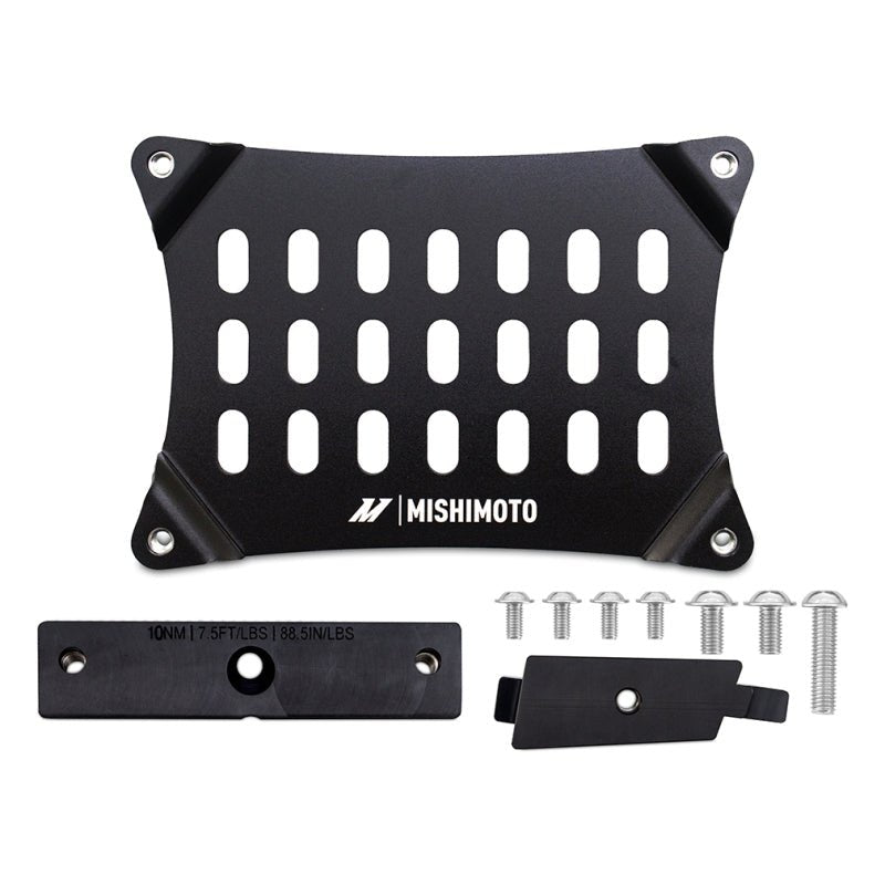 Mishimoto 21+ Ford Mustang Mach - E License Plate Relocation Kit - Adjustable Steel Bracket with Micro - Wrinkle Black Finish | misMMLP - MME - 21 - JDMuscleSPK774205