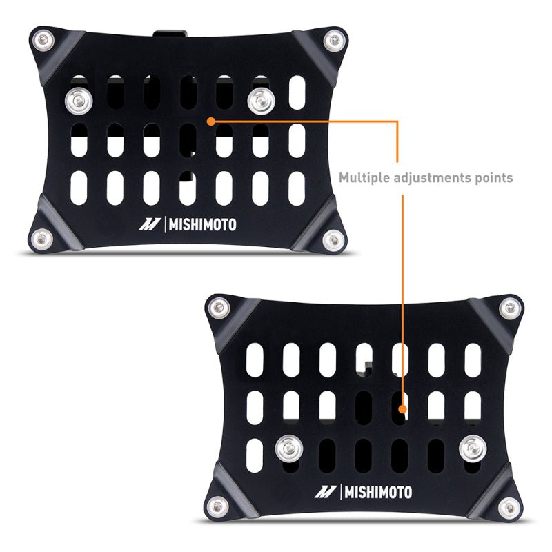 Mishimoto 21+ Ford Mustang Mach - E License Plate Relocation Kit - Adjustable Steel Bracket with Micro - Wrinkle Black Finish | misMMLP - MME - 21 - JDMuscleSPK774205