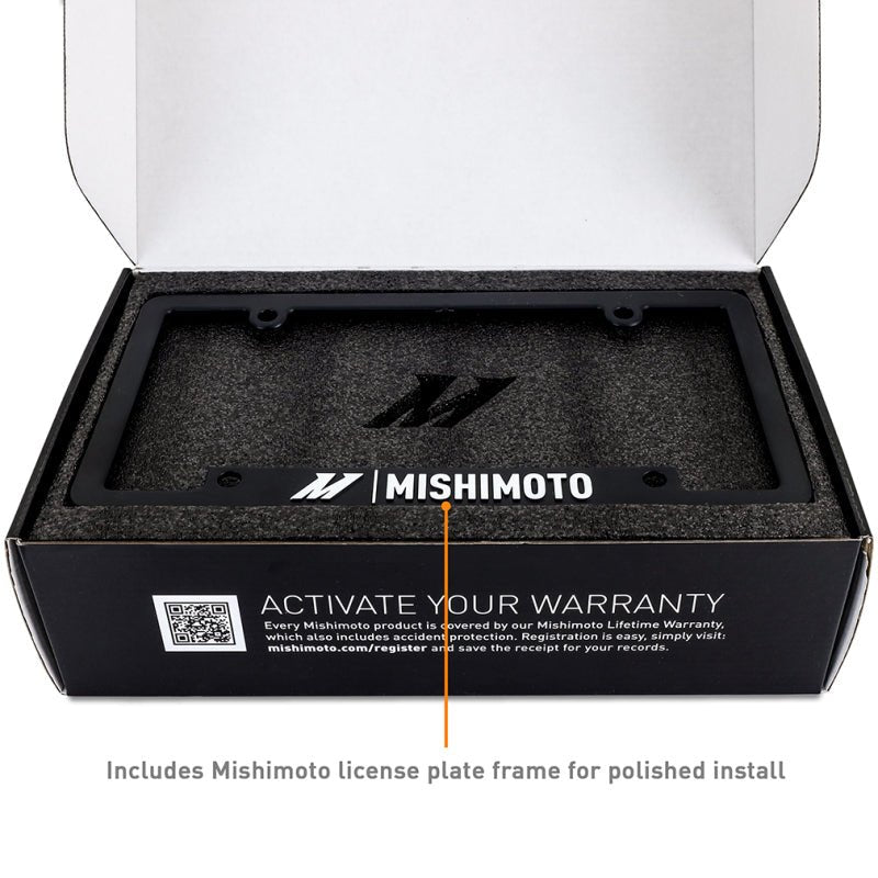 Mishimoto 21+ Ford Mustang Mach - E License Plate Relocation Kit - Adjustable Steel Bracket with Micro - Wrinkle Black Finish | misMMLP - MME - 21 - JDMuscleSPK774205