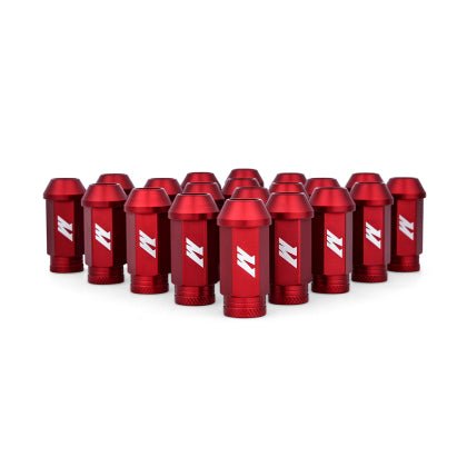 Mishimoto Aluminum Locking Lug Nuts M12x1.25 20pc Set Red | MMLG - 125 - 20LRD - JDMuscleLug NutsmisMMLG-125-20LRD