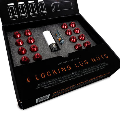 Mishimoto Aluminum Locking Lug Nuts M12x1.5 20pc Set Black - JDMuscleSPKmisMMLG-15-20LBK