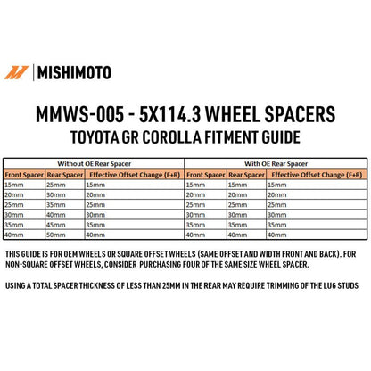 Mishimoto Wheel Spacers - 5x114.3 - 60.1 - 45 - M12 - Black - JDMuscleSPK612379