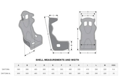 Momo Daytona XL Seats (FIA 8855 - 1999) - Black Hardshell | 1074BLK - 29 - JDMuscleSeatsmom1074BLK-29