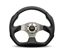 Momo Eagle Steering Wheel 350 mm - Black Leather/Anth Spokes - JDMuscleSPKmomEAG35BK0S