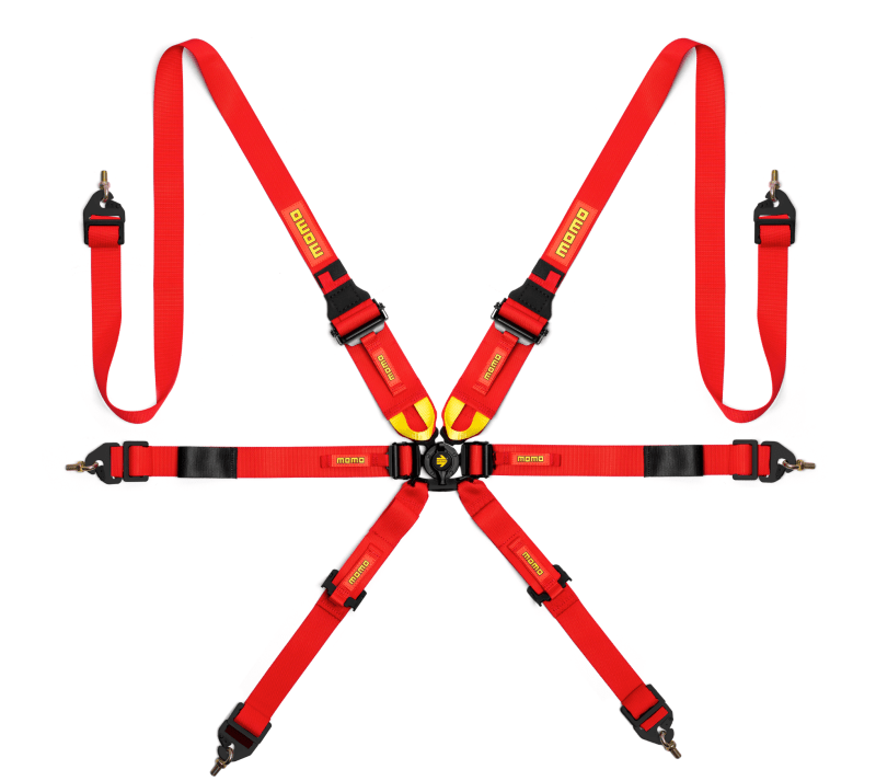 Momo Int. Camlock 6pt Clip In Restraint - Red - JDMuscleSPKmomMO1255120001