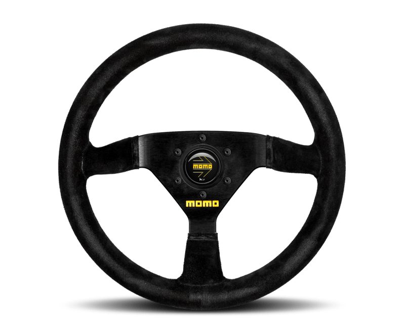 Momo MOD69 Steering Wheel 350 mm - Black Suede/Black Spokes - JDMuscleSPKmomR1913/35S