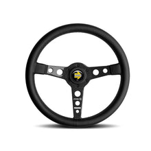 Momo Prototipo 6C Steering Wheel 350 mm - Black Leather/Gry St/Cbn Fbr Spoke - JDMuscleSPKmomPRO35BK1C