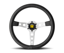 Momo Prototipo Steering Wheel 350 mm - Black Leather/White Stitch/Brshd Spokes - JDMuscleSPKmomPRH35BK0S